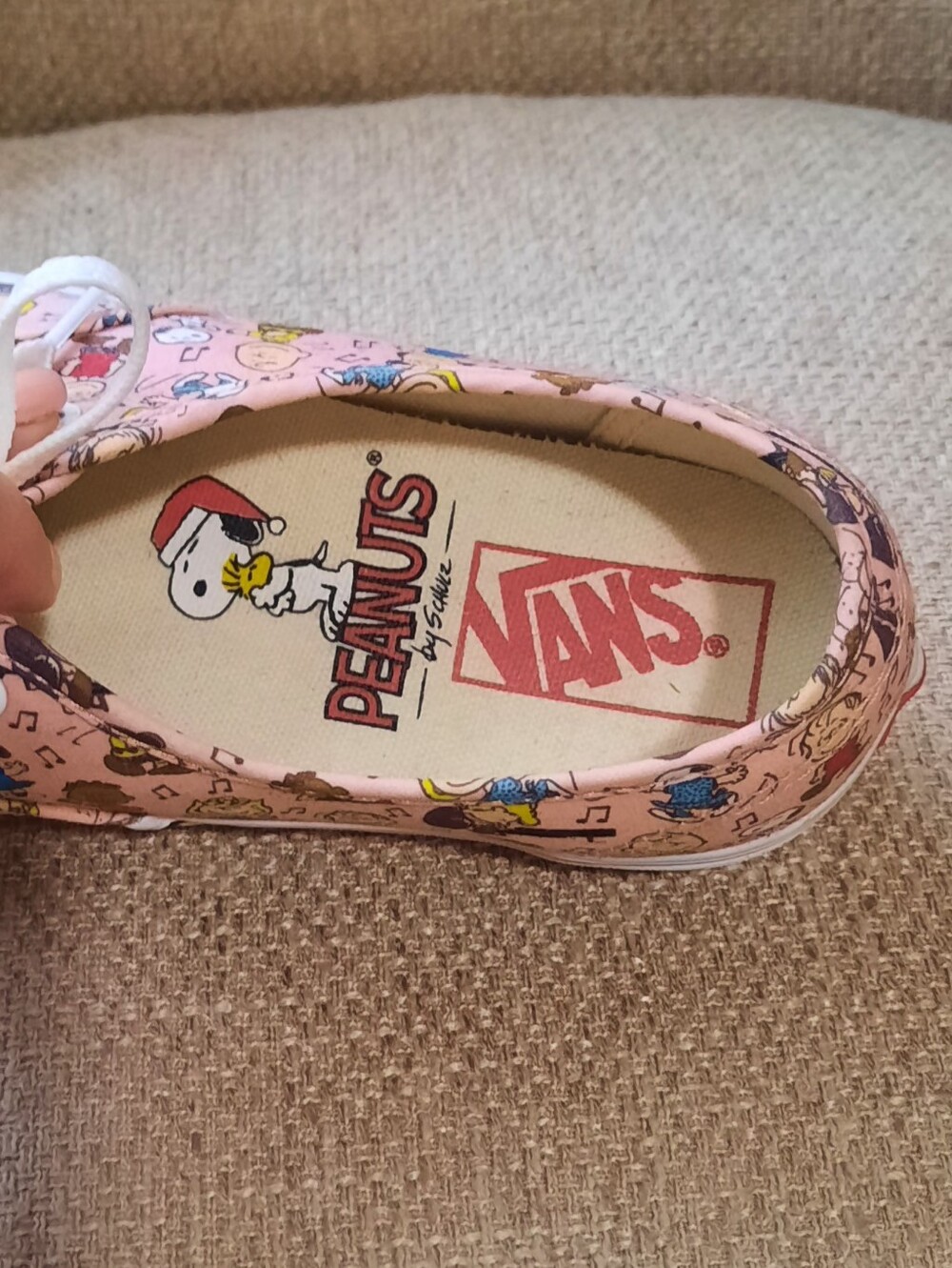 Vans x Peanuts Womens Dance Party Pink Graphic Lace-Up Sneakers - Picture 2 of 11